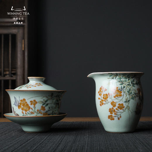 问鼎汝窑特大茶海（蝶恋春深） 商品图3