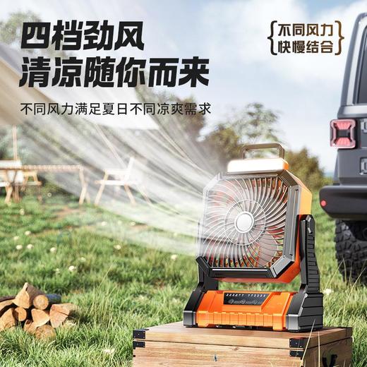 户外露营风扇usb便携式夜野钓可挂帐篷照明灯长续航应急充电风扇 商品图1