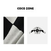 COCO ZONE100%羊毛小香风黑白格圆领针织长袖开衫23C19502 商品缩略图2