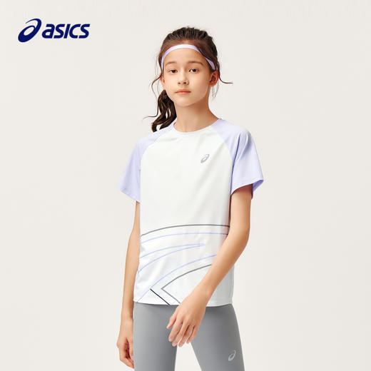 ASICS/亚瑟士童装2024年秋季新款男女童运动休闲短袖运动速干T恤 商品图1