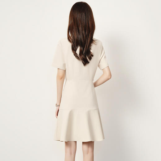 【优雅商务】罗蒙夏季女士短袖连衣裙舒适百搭时尚通勤中长款裙子女 商品图4