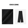 COCO ZONE早秋松紧腰系绳阔腿裤通勤风直筒休闲裤23C19560 商品缩略图2