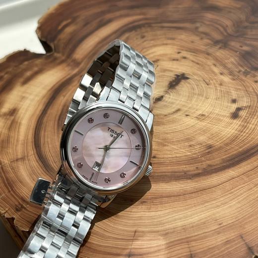 Tissot天梭官方卡森臻我粉色贝母表盘石英钢带手表女表 商品图7