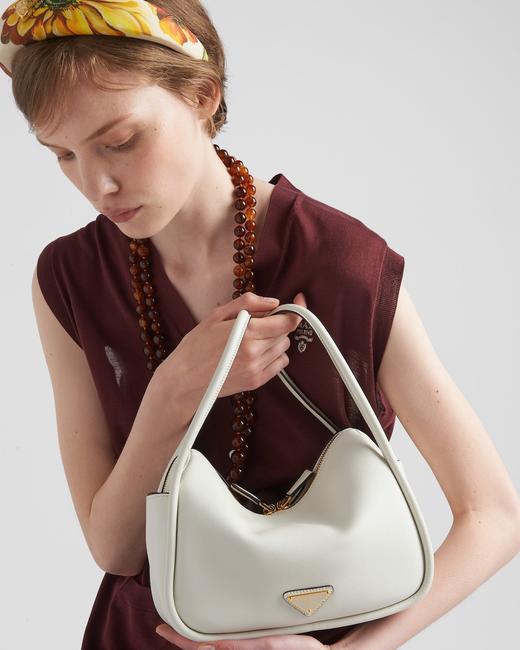 金属三角标 2024新款 女士 皮革双手提单肩包保龄球包 Z-11777 商品图3