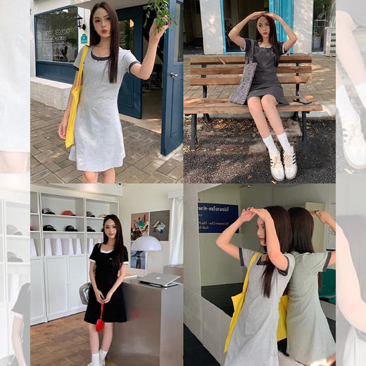 <曾小咸推荐>假两件连衣裙  商品图0