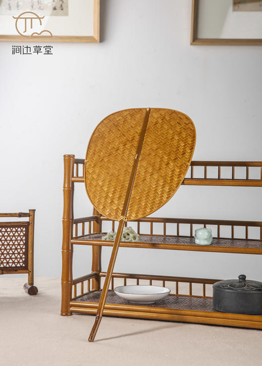 手工竹编恬素竹扇 商品图2