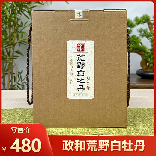 添寿茶业丨荒野白牡丹 政和白茶 2024年 一级 500g 手提礼盒装（配2袋样泡） 商品图0