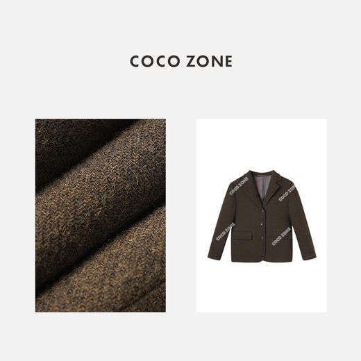 刘一一&COCO ZONE复古翻领气质西装外套单排扣时尚上衣24C10011 商品图2
