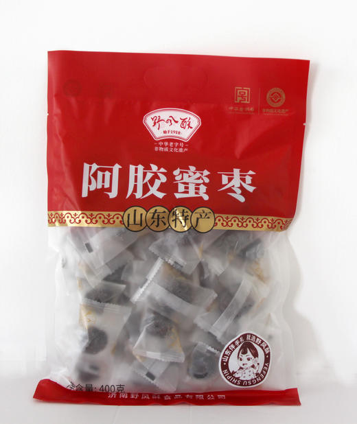 野风酥山东特产阿胶蜜枣400g小包装红枣零食蜜饯蜜枣即食手信 商品图3
