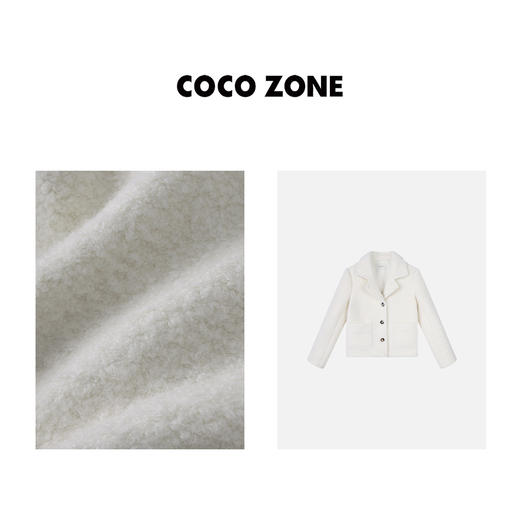 刘一一&COCO ZONE温柔小香风时尚复古秋冬翻领羊毛外套 23C19742 商品图2