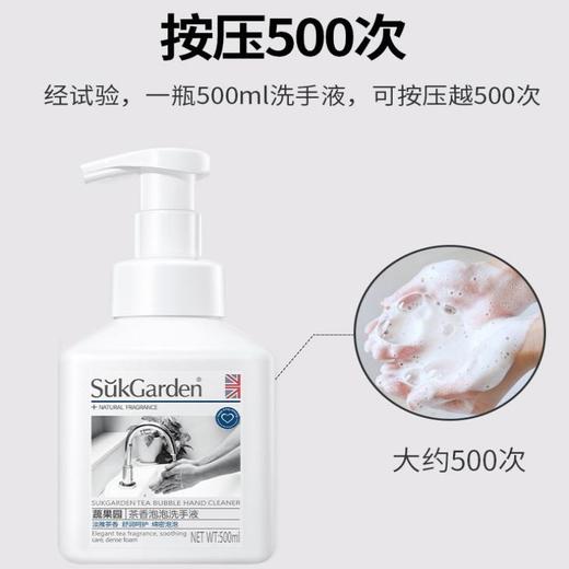 【严选超市】蔬果园茶香泡泡洗手液 500ml*3瓶 原价39.9 现价29.9 商品图3