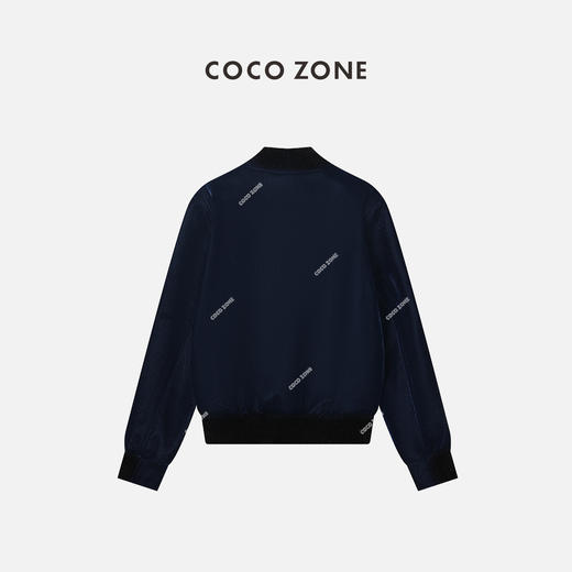 刘一一&COCOZONE潮流丝绒外套长袖单排扣上衣松紧下摆23C19258 商品图1