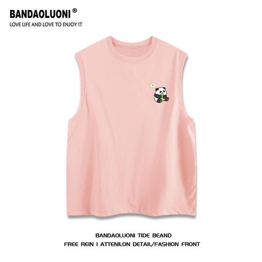 【拍一发三！三件到手仅需59.9米！国潮夏季无袖坎肩！】国潮牌小众设计感趣味卡通熊猫印花无袖坎肩t恤男夏季新款背心-24XPXH07 商品图4