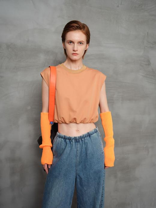 层叠穿插无袖T恤 商品图0