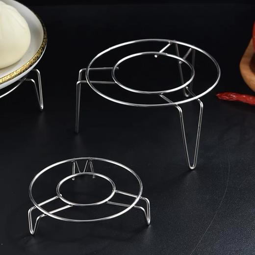 不锈钢蒸架 多功能高矮脚蒸格 16cm外径炒锅电饭煲隔水锅架蒸屉支架 1个 家用厨房 商品图2