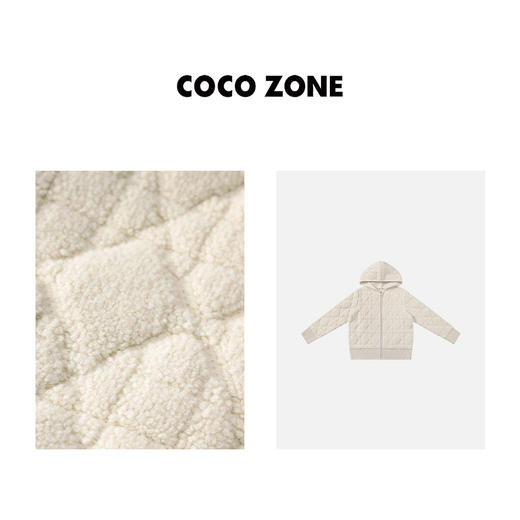 COCO ZONE100%羊毛针织连帽外套软糯风长袖开衫23C30087 商品图2