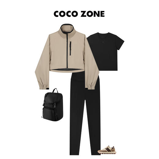 刘一一&COCO ZONE100棉%春秋款立领防风冲锋衣拉链短外套23C29516 商品图2