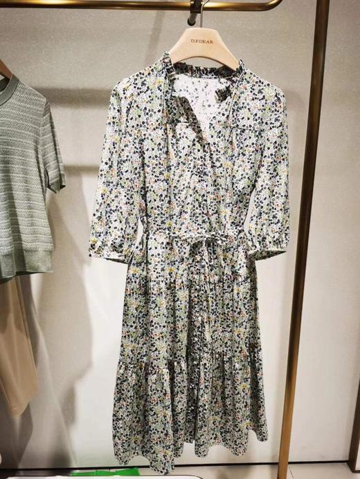 德菲蒂奥印花绿连衣裙(F） 商品图0