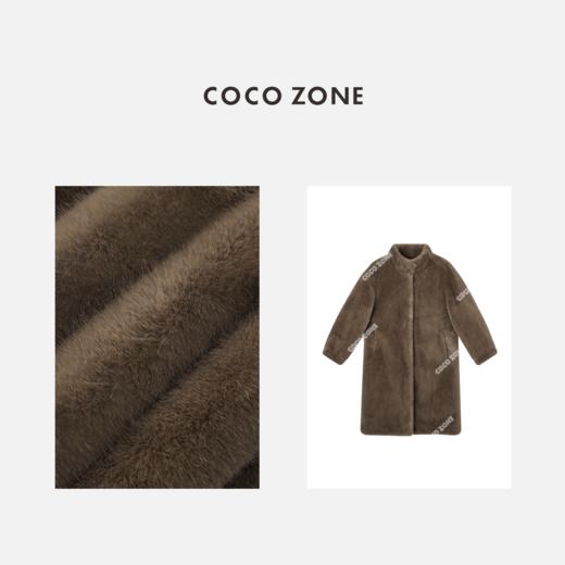 COCO ZONE 复古高级感中长款立领绒毛气质保暖简约外套 23C30719 商品图2