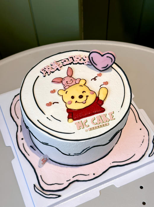 维尼熊和小猪手绘蛋糕 商品图1