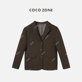 刘一一&COCO ZONE复古翻领气质西装外套单排扣时尚上衣24C10011