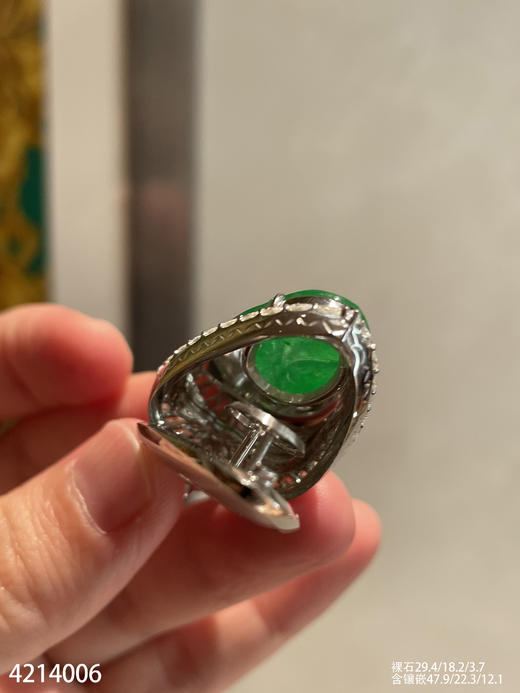 老坑艳绿叶子吊坠【4214006】具体价格微信咨询 商品图7