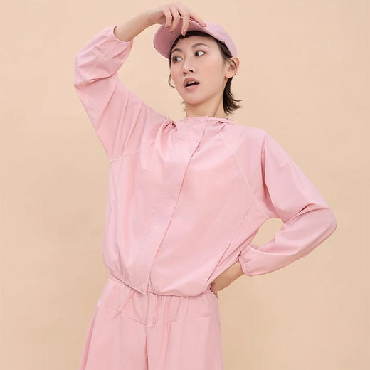 跃牌【禅语梵心】防嗮服健身服女运动休闲外套户外连帽薄上衣WT2632 商品图4
