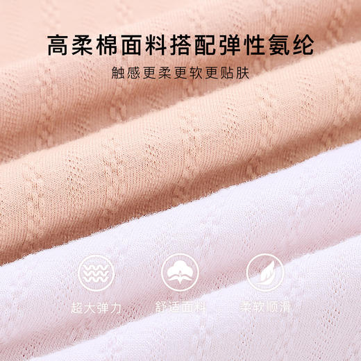 7A纯棉抑菌内裤女胖MM大码高腰收腹100%纯棉裆静思大码内裤3条装 商品图3