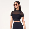 跃牌【禅语梵心】性感网纱瑜伽服短袖带胸垫跑步速干运动文胸DX2585 商品缩略图3