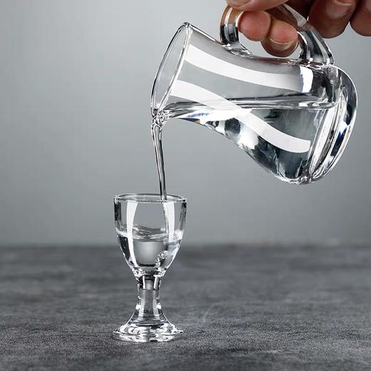 白酒杯小烈酒杯 1个 水晶玻璃高脚杯一口杯 小酒盅子弹杯 分酒器酒杯 商品图0