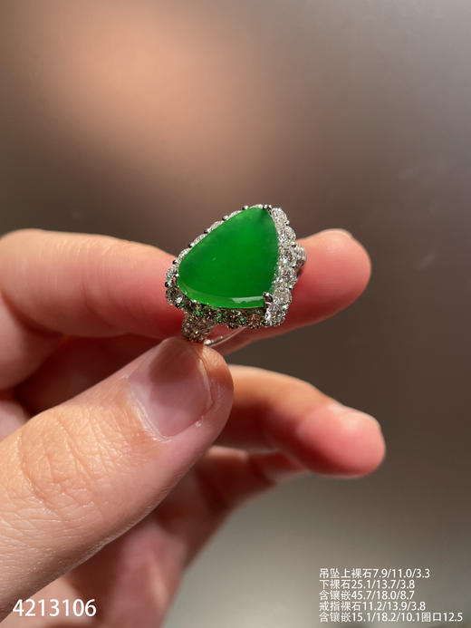 老坑高冰艳绿无事牌套装【4213106】具体价格微信咨询 商品图8