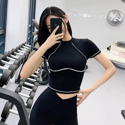 跃牌【禅语梵心】夏季新透气速干运动上衣女短袖T恤DX2660 商品图2