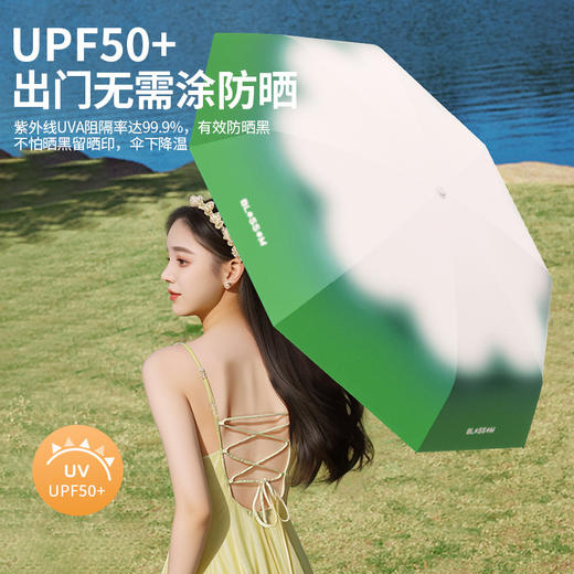 「一键花开！晴雨两用」新款太阳伞防晒女生高颜值黑胶居家日用自动遮阳雨伞户外晴雨两用 商品图0