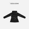 COCO ZONE 连帽空气层显瘦百搭黑色收腰外套24C10124 商品缩略图1
