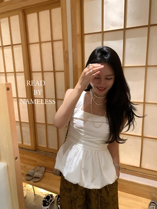 Read Nameless /遮肚子的白色娃娃背心＋鎏金水墨国风裤 商品图10