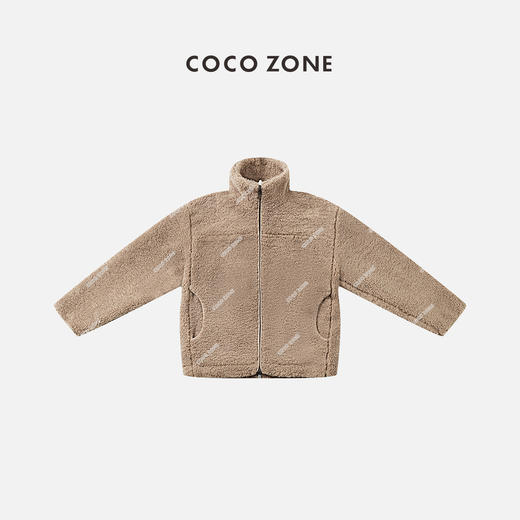 COCO ZONE美拉德毛绒立领抽绳下摆毛绒绒外套 23C19624 商品图0