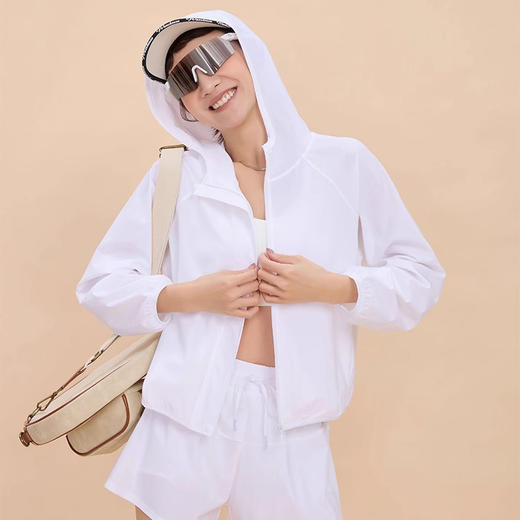跃牌【禅语梵心】防嗮服健身服女运动休闲外套户外连帽薄上衣WT2632 商品图3