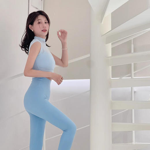 跃牌【禅语梵心】性感网纱瑜伽服飞袖带胸垫跑步速干运动文胸DX2555 商品图3