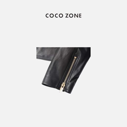 COCO ZONE“真羊皮”高级感皮衣扣袖口拉链外套 23C29001 商品图1