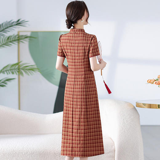 时尚气质纯色，中长款连衣裙QYM-KED-H1962-Y 商品图2
