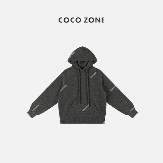 刘一一&COCO ZONE早秋新款连帽针织有帽绳前幅口袋卫衣 23C19468 商品图6