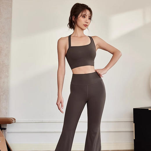 跃牌【禅语梵心】春夏莱卡运动裸感瑜伽裤女高腰提臀喇叭CK2572 商品图4