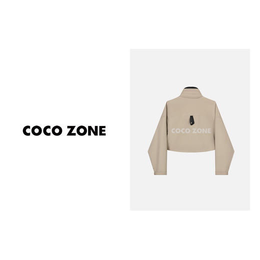 刘一一&COCO ZONE100棉%春秋款立领防风冲锋衣拉链短外套23C29516 商品图1