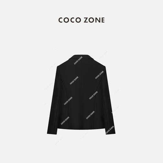 刘一一&COCO ZONE100%羊毛秋款翻领扣毛边长袖西服外套23C29654 商品图1
