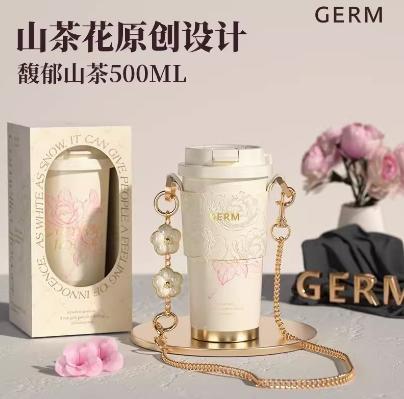 GERM山茶花闪耀保温杯-郁山茶-白粉-500ml 商品图0