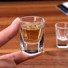 烈酒杯 白酒杯小号子弹杯 1个 方底圆口水晶玻璃家用酒店一口杯一两杯 商品缩略图0