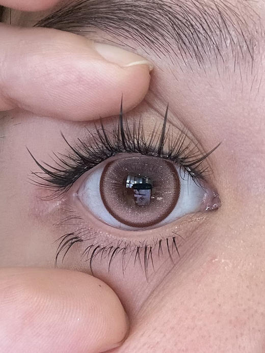 艾吉拉Loveiikira 闪闪棕 日抛 十片 14.2mm 参考着色13.5mm 基弧8.5 含水50% 新锐国货 商品图3