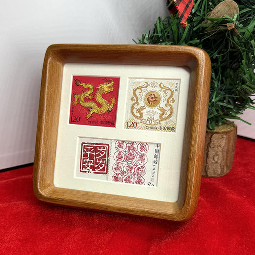 岁岁平安邮票、十二生肖岁岁平安实木摆件 商品图2