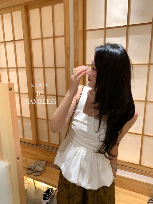 Read Nameless /遮肚子的白色娃娃背心＋鎏金水墨国风裤 商品图6