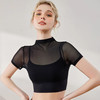 跃牌【禅语梵心】性感网纱瑜伽服短袖带胸垫跑步速干运动文胸DX2585 商品缩略图3